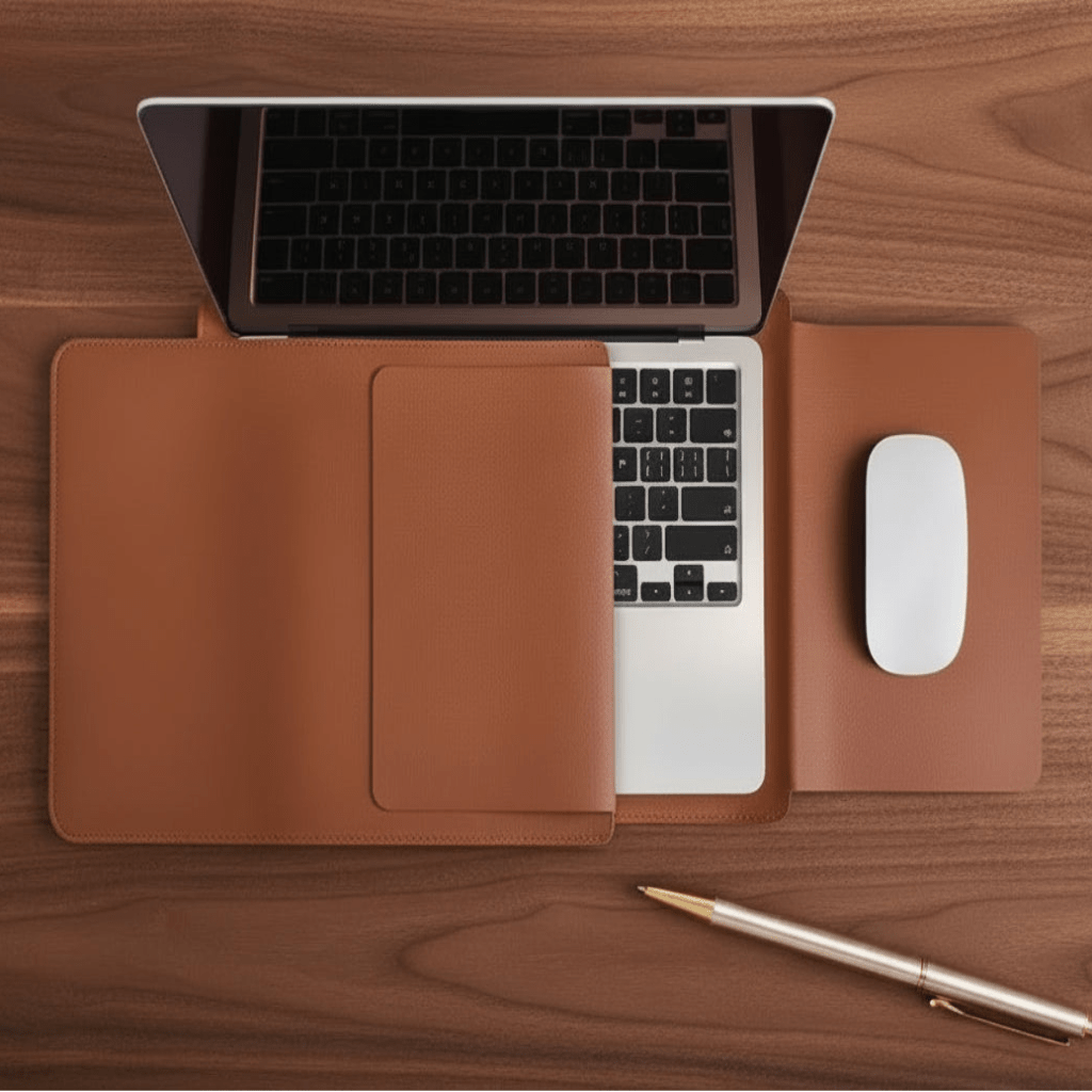 Elegáns PU laptop tok plüss belsővel a stílusos védelemért - Fioriscas