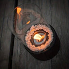 Klassisk glasolie lampe med åben flammedesign, Lumora