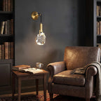 Aurelia Crystal Halo LED Wall Lamp With Gold Finish Frame