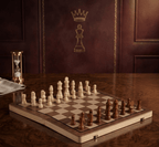 Chess Set, Solid Wood Tournament Board, Classic Hand-Carved Pieces
