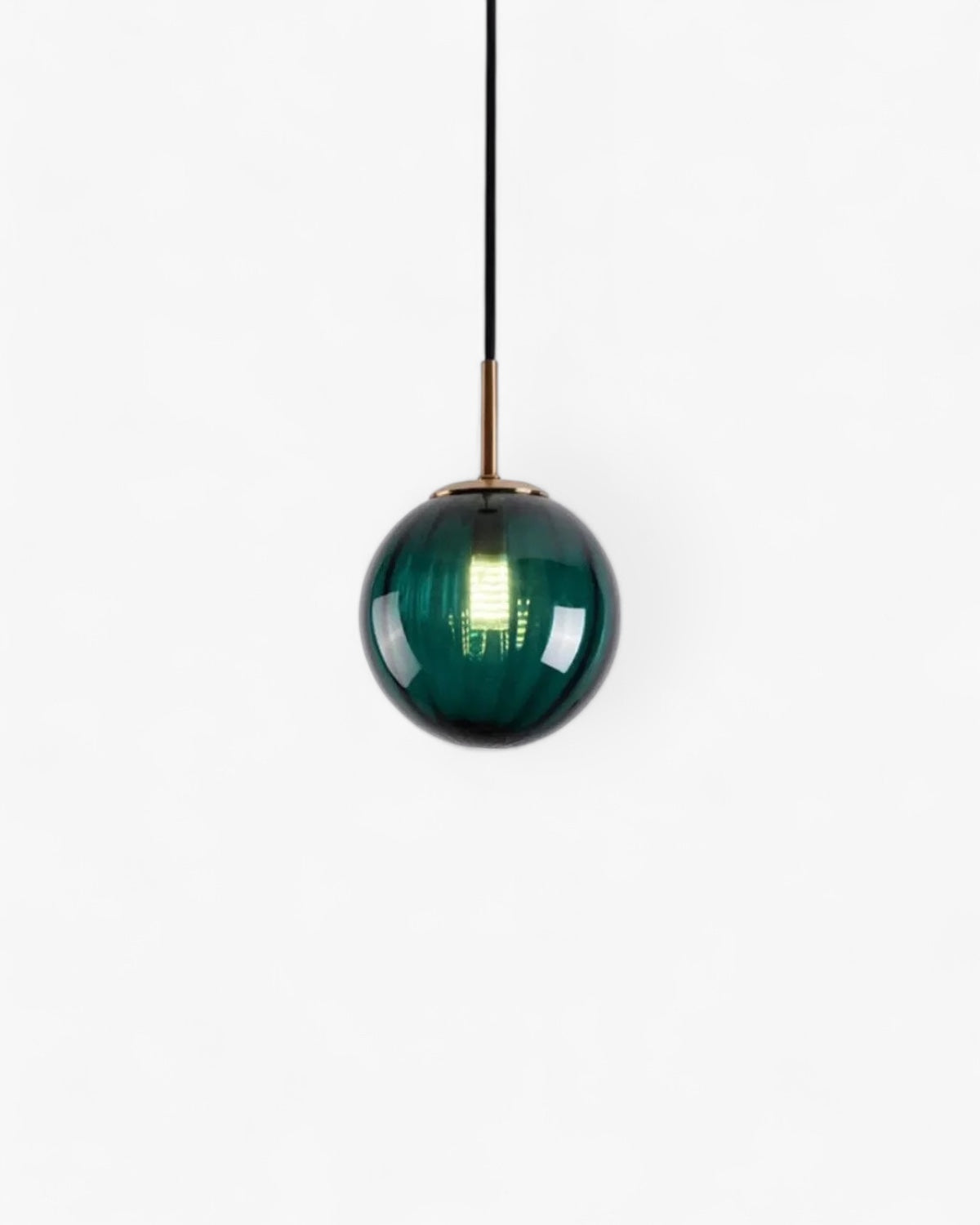 Lampada a sospensione VeraLux Vintage-Glow, vetro colorato, disponibile in sei colori