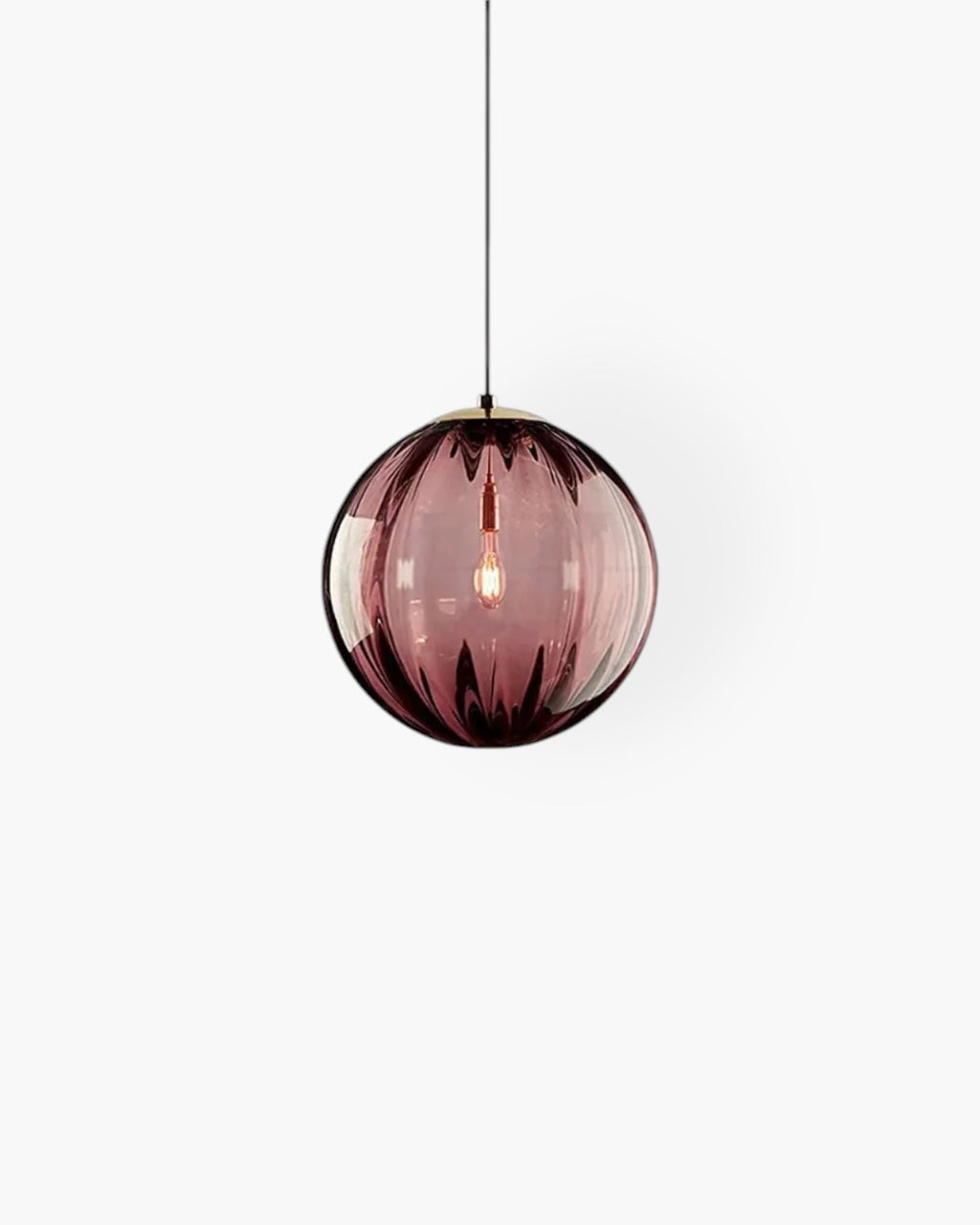 Lampada a sospensione VeraLux Vintage-Glow, vetro colorato, disponibile in sei colori