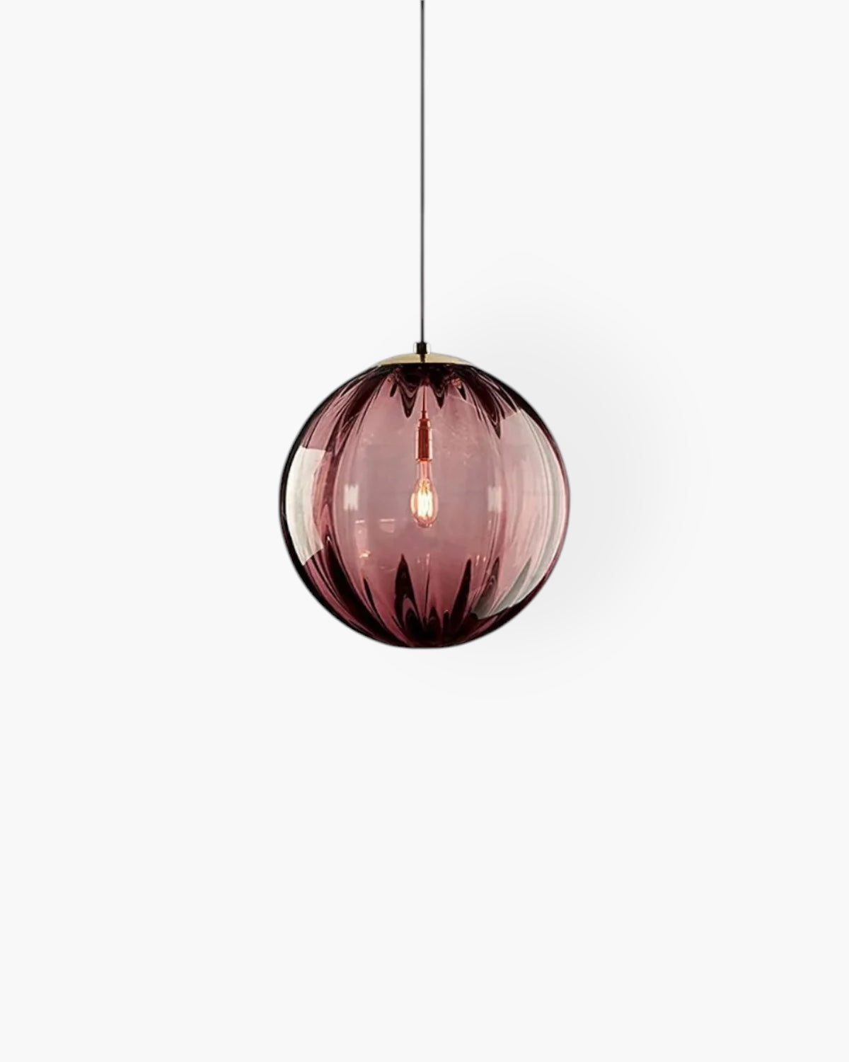Lampada a sospensione VeraLux Vintage-Glow, vetro colorato, disponibile in sei colori
