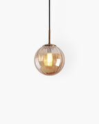 Lampada a sospensione VeraLux Vintage-Glow, vetro colorato, disponibile in sei colori