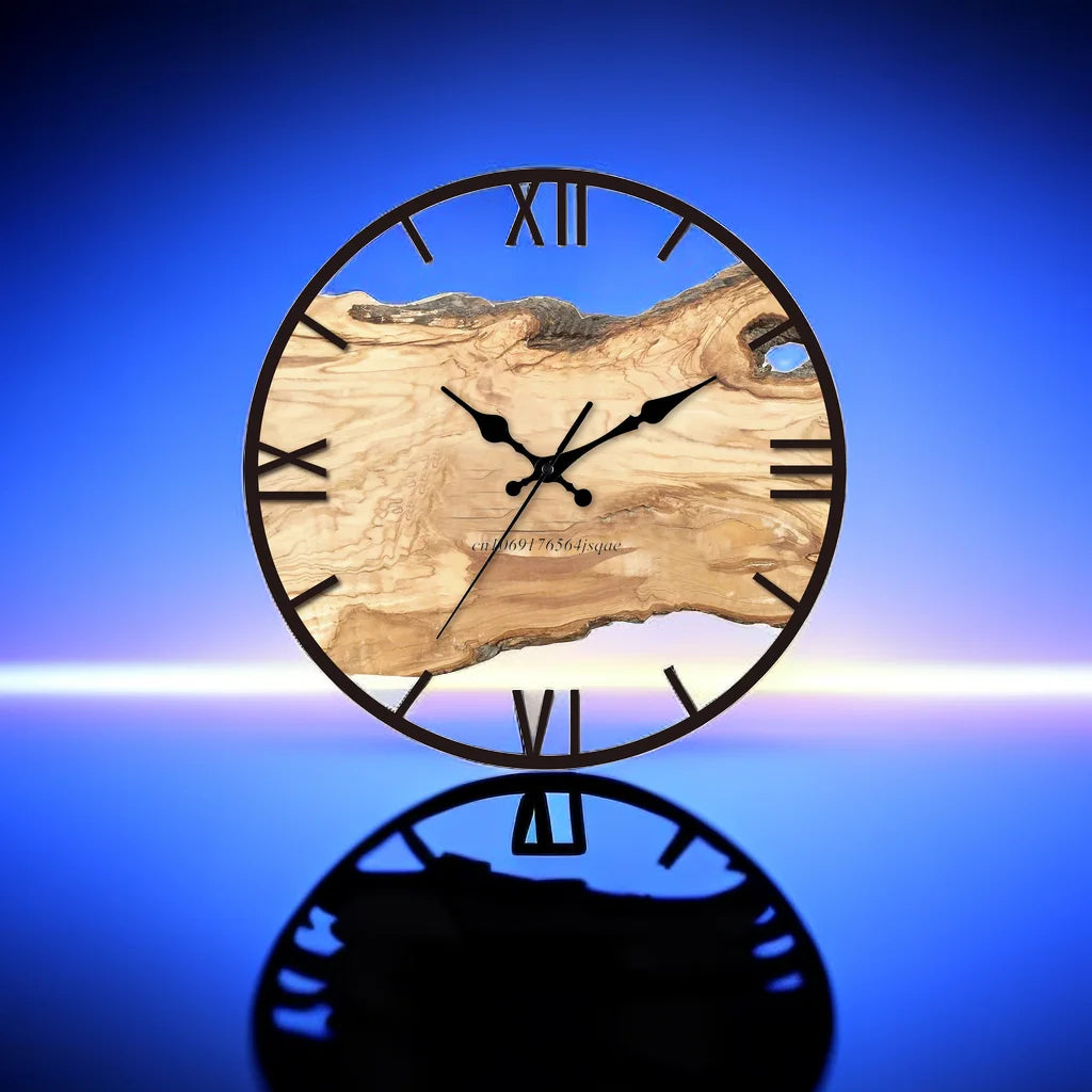 Nástěnné hodiny AstraLume Round s průhledným akrylovým ciferníkem, minimalistický design