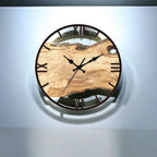 Nástěnné hodiny AstraLume Round s průhledným akrylovým ciferníkem, minimalistický design