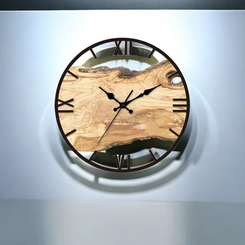 Nástěnné hodiny AstraLume Round s průhledným akrylovým ciferníkem, minimalistický design