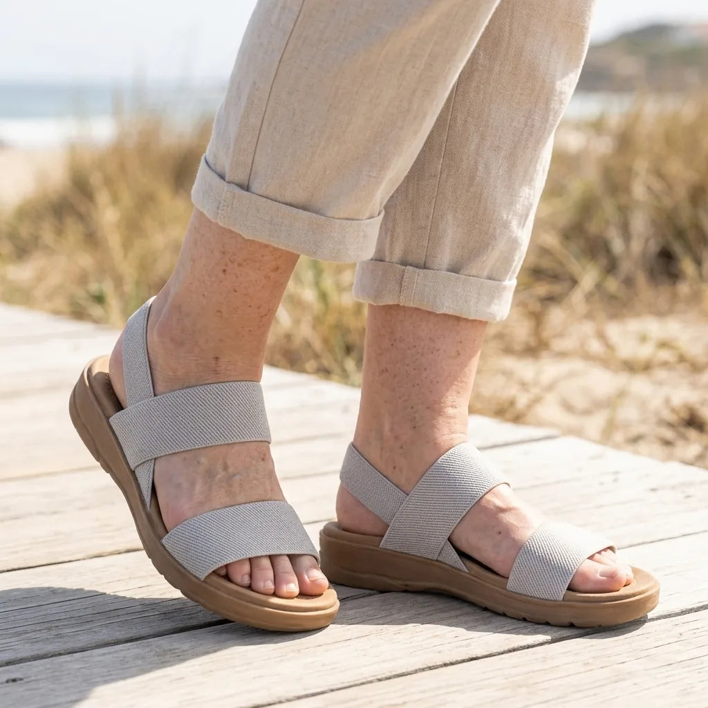 Sandalias elásticas – Ligeras y sin cordones para caminar y viajar | Fioriscas