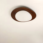 Plafondlamp Hout en Ovale Kap Minimalistisch Natuurlijk | Fioriscas