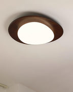 Plafondlamp Hout en Ovale Kap Minimalistisch Natuurlijk | Fioriscas