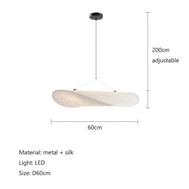 מנורת תלייה מפיסות סילק בעבודת יד של Lunara, 4 גדלים