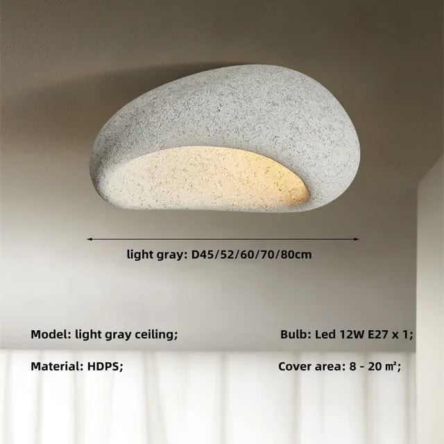 Wabi-sabi-loftlampe med håndlavet metaldesign, Kairoa