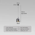 Minimalist Glass Pendant Light by LumaNest, Smoke Grey & Amber
