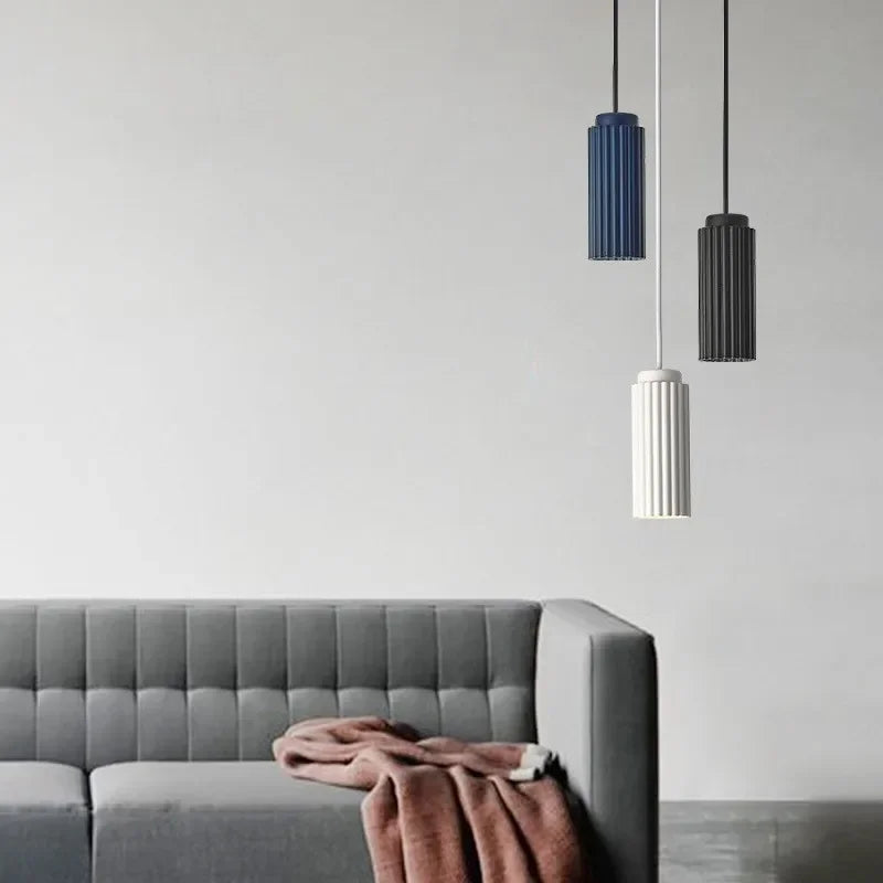 Geribbelde hanglamp voor keuken en eetkamer, Virello Nordic-plafondlamp