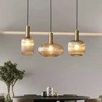 Nordic Fluted Glass Pendant Light for Kitchen Islands and Dining