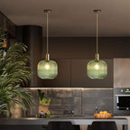 Nordic Fluted Glass Pendant Light for Kitchen Islands and Dining
