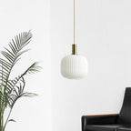 Nordic Fluted Glass Pendant Light for Kitchen Islands and Dining