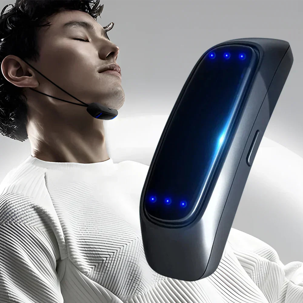 Dispositif portable EMS anti-ronflement pour des nuits reposantes et des matins plus clairs