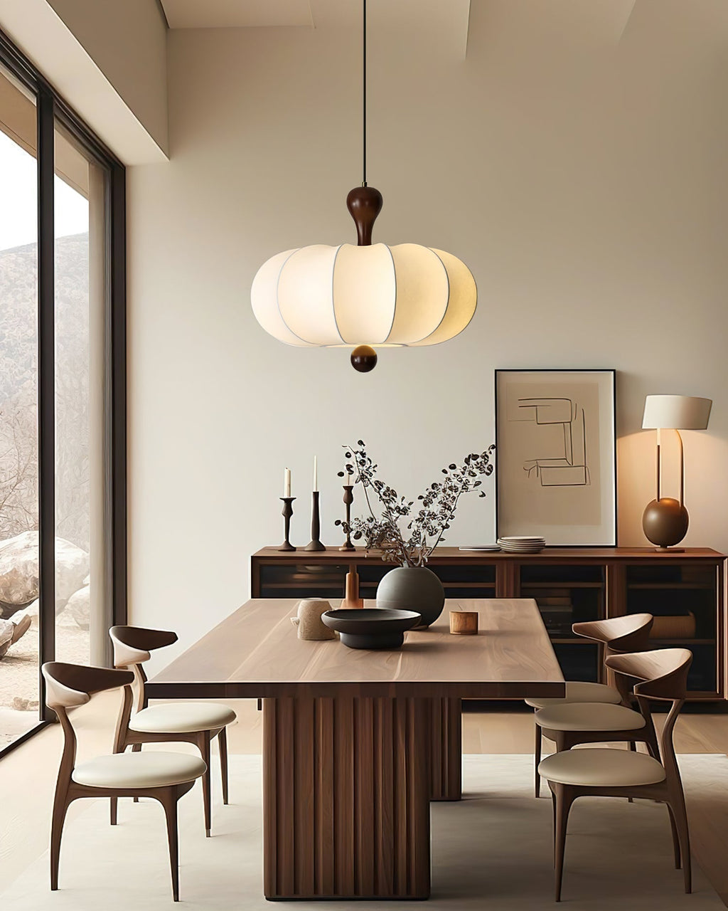 Jovian White Sculpted Pendant Lamp | Fioriscas