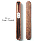Nova Wood Chopsticks With Colored Thread Accent, Walnut Wenge Ash Styles