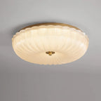 Nyra Ripple Glass Ceiling Light, Warm or Cool Glow, 4 Sizes