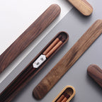 Nova Wood Chopsticks With Colored Thread Accent, Walnut Wenge Ash Styles