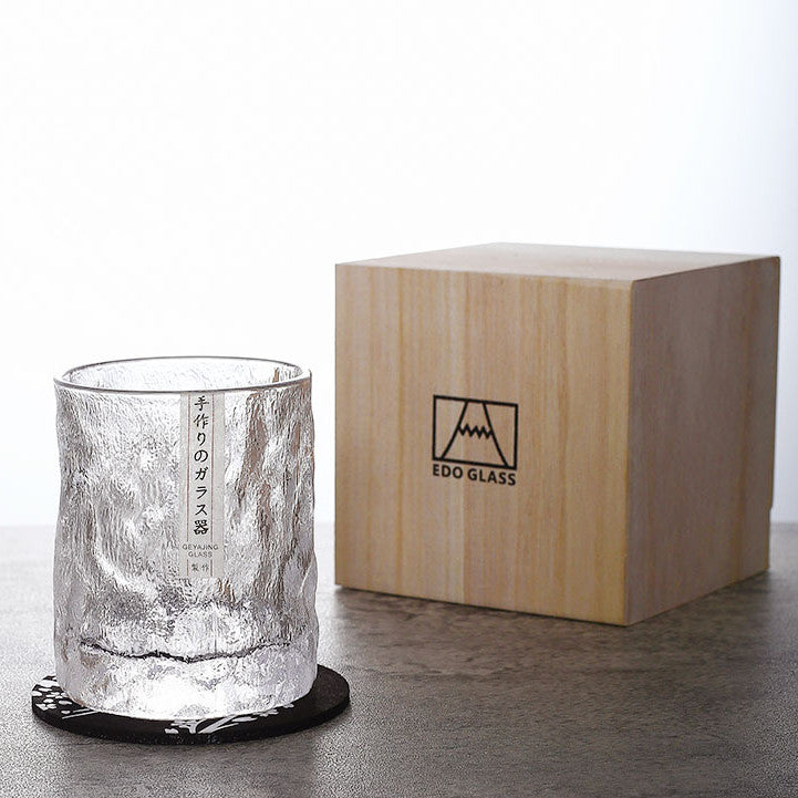 Sklenice na whisky Edo Kiriko, vzory Glacier a Frost Cut, 6 stylů