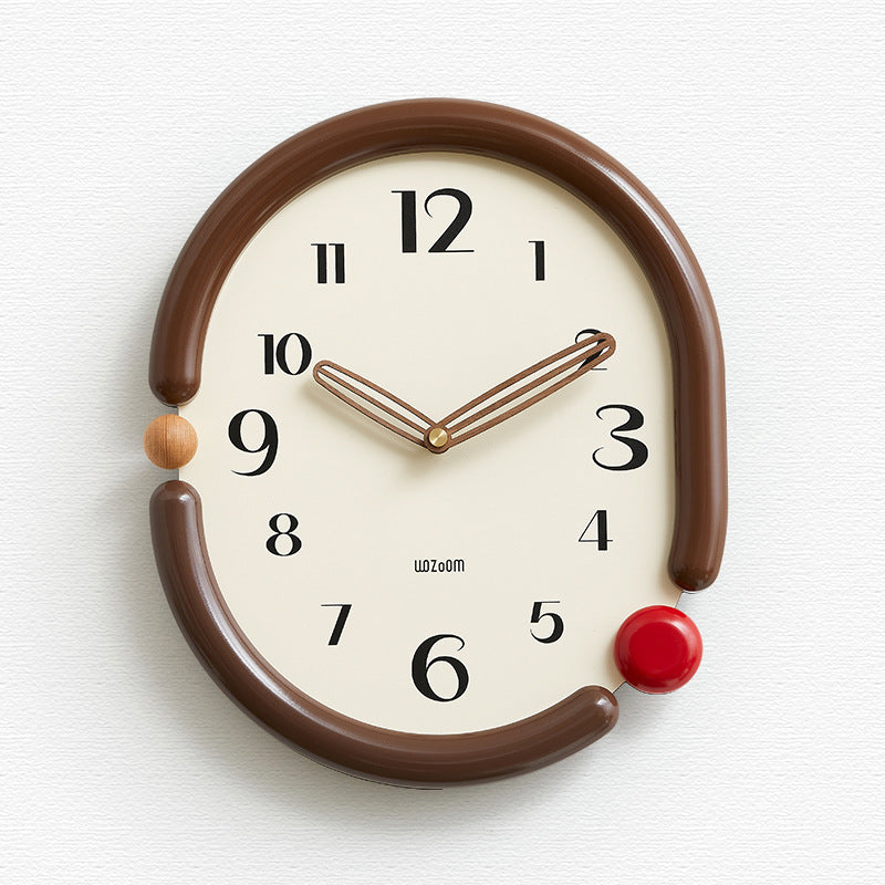 Orologio da parete scultoreo NovaTwist in MDF e metallo, al quarzo silenzioso