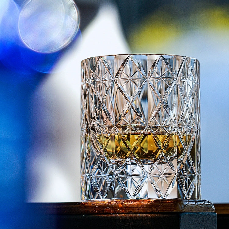 Hoshira Celestial Edo Kiriko Whisky Glass In Wooden Gift Box