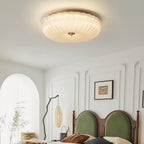 Nyra Ripple Glass Ceiling Light, Warm or Cool Glow, 4 Sizes