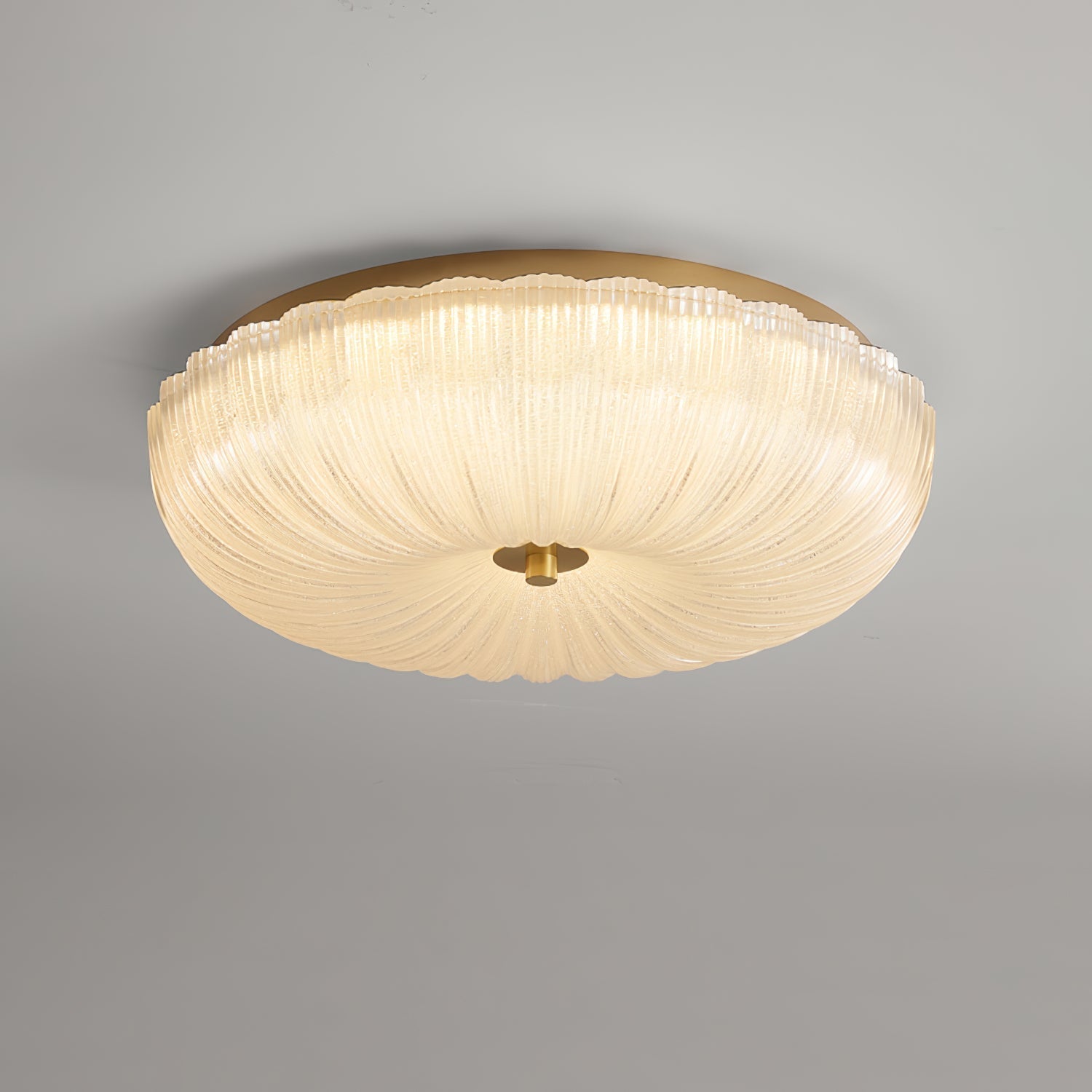 Nyra Ripple Glass Ceiling Light, Warm or Cool Glow, 4 Sizes