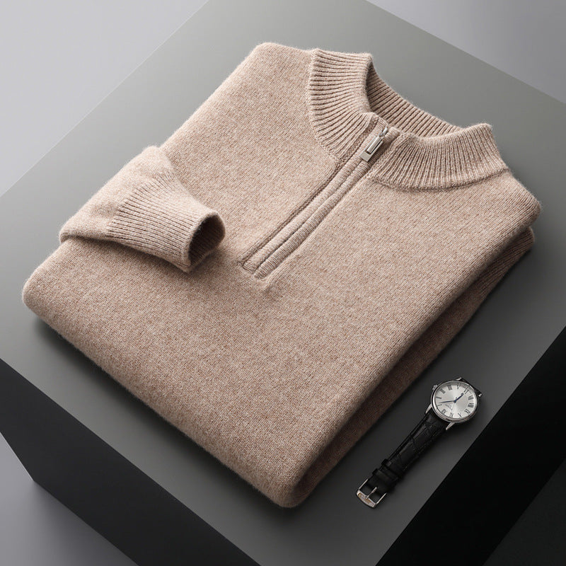 NovaWeave Half Zip Sweater For Men, 100% Australian Wool