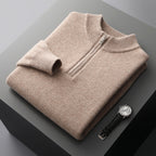 NovaWeave Half Zip Sweater For Men, 100% Australian Wool