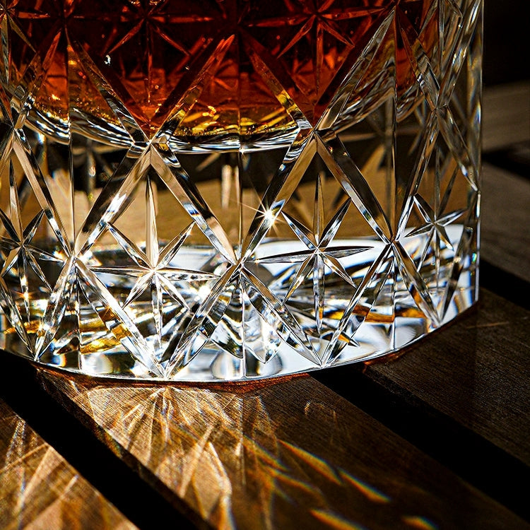 Hoshira Celestial Edo Kiriko Whisky Glass In Wooden Gift Box