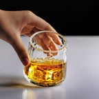 Kiyomi Hand-Etched Crystal Whisky Glass in Wooden Gift Box