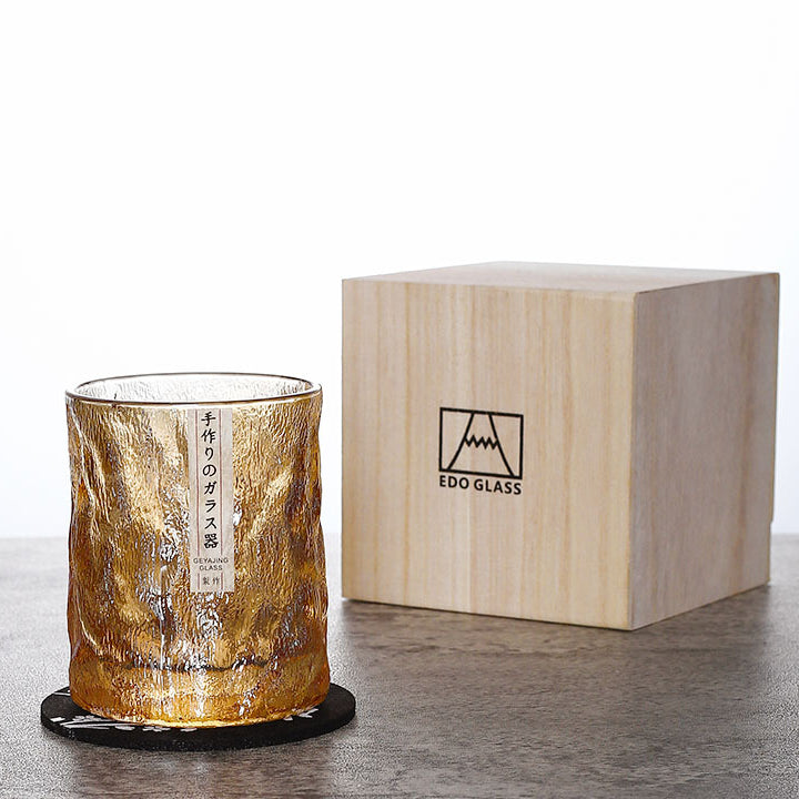 Sklenice na whisky Edo Kiriko, vzory Glacier a Frost Cut, 6 stylů