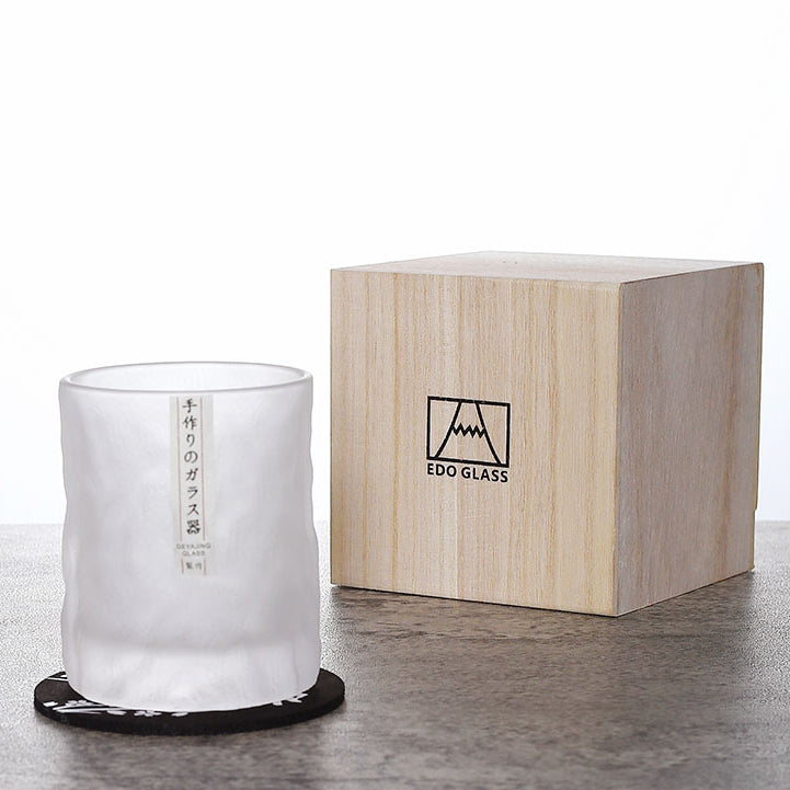 Sklenice na whisky Edo Kiriko, vzory Glacier a Frost Cut, 6 stylů
