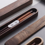 Nova Wood Chopsticks With Colored Thread Accent, Walnut Wenge Ash Styles