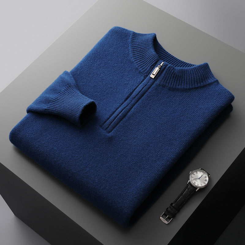 NovaWeave Half Zip Sweater For Men, 100% Australian Wool