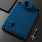 Pull à col roulé pour homme, maille en cachemire et coton Elorien