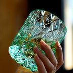 Hoshira Celestial Edo Kiriko Whisky Glass In Wooden Gift Box
