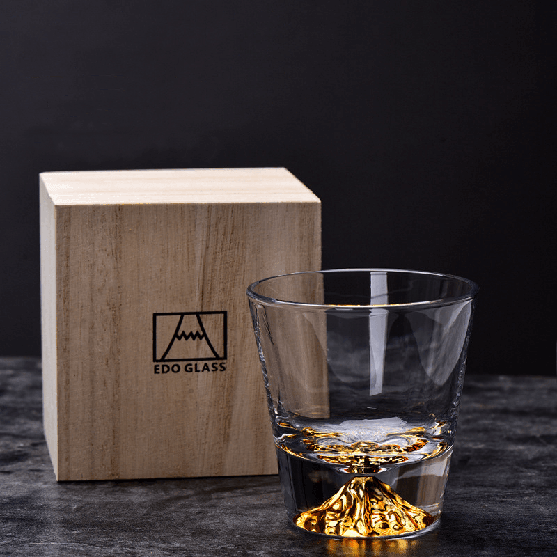 Sada whisky sklenic Edo Kiriko, ručně broušené japonské křišťálové řemeslo