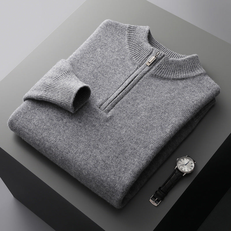 NovaWeave Half Zip Sweater For Men, 100% Australian Wool