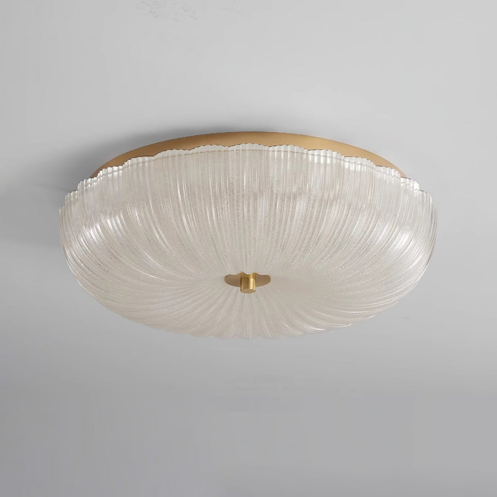 Nyra Ripple Glass Ceiling Light, Warm or Cool Glow, 4 Sizes