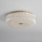Nyra Ripple Glass Ceiling Light, Warm or Cool Glow, 4 Sizes