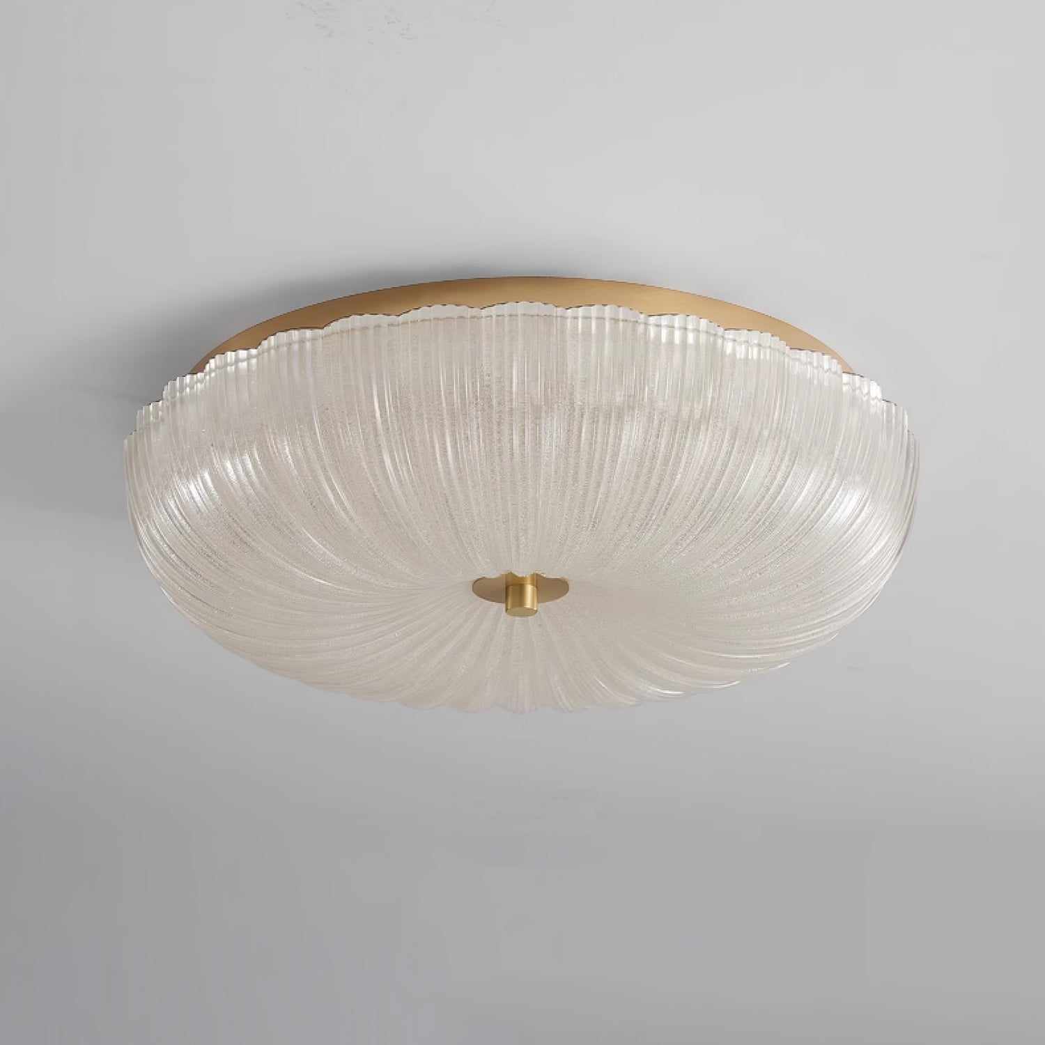 Nyra Ripple Glass Ceiling Light, Warm or Cool Glow, 4 Sizes