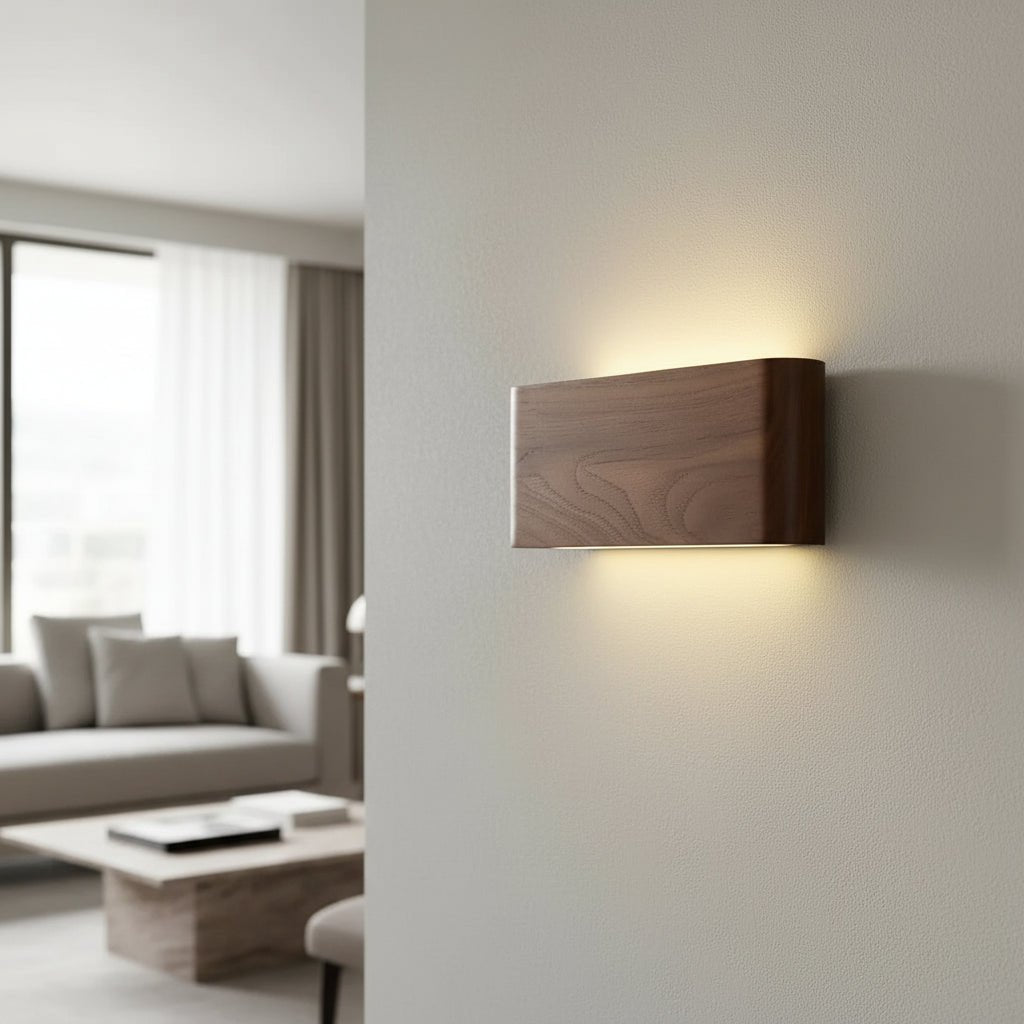 Applique murale moderne en bois avec 3 modes de couleur - Fioriscas