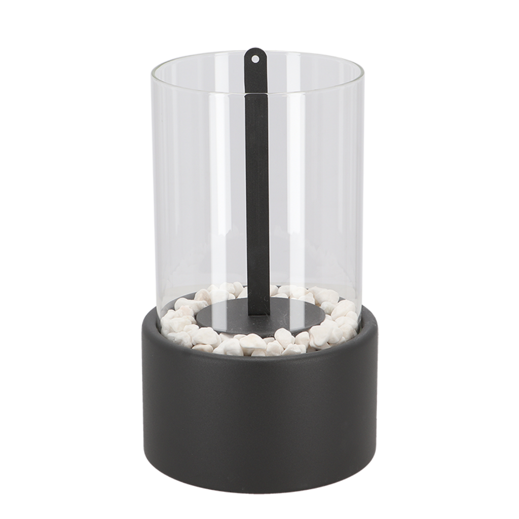 Klassisk glasolie lampe med åben flammedesign, Lumora