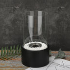 Klassisk glasolie lampe med åben flammedesign, Lumora