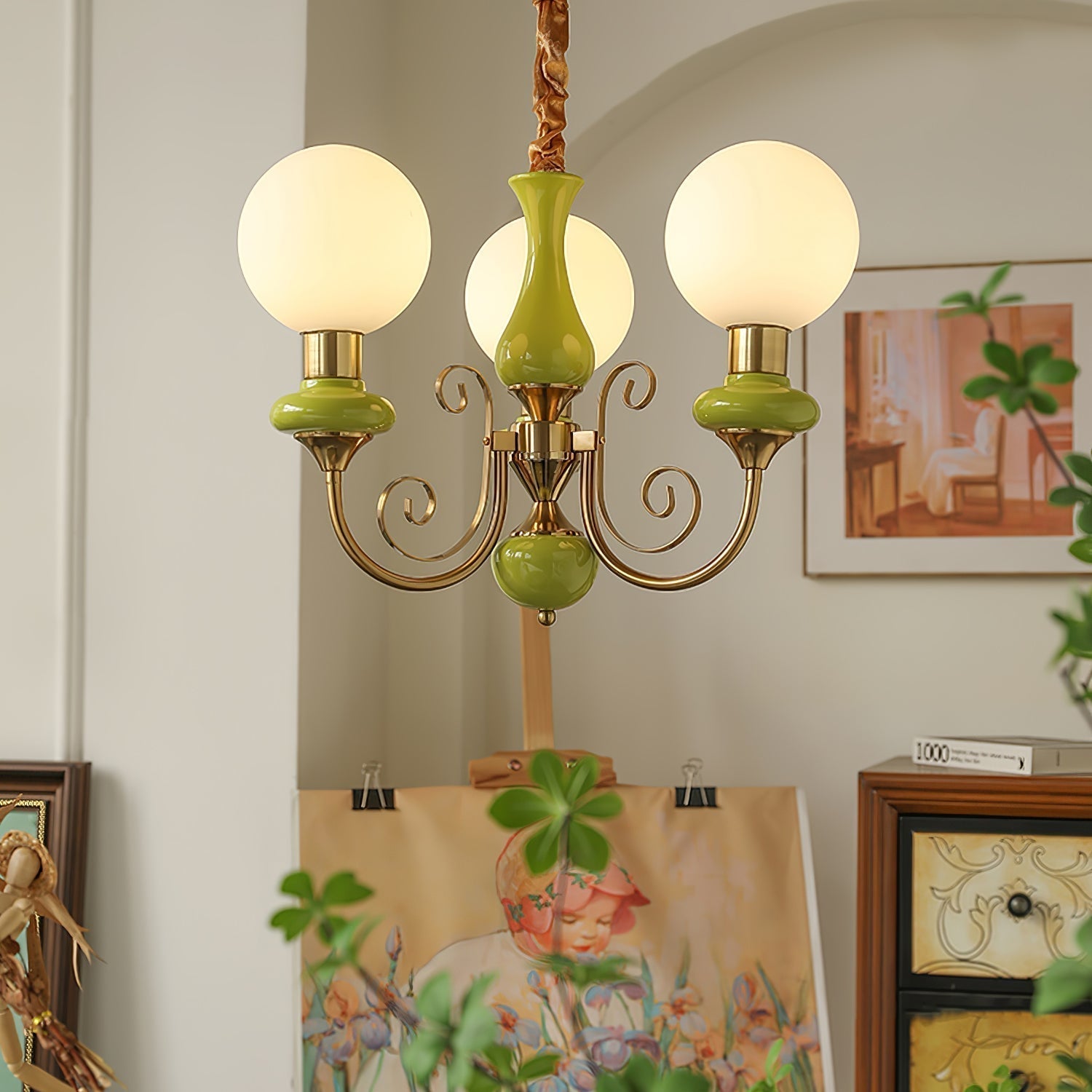 Evanthe lysekrone glas | Fioriscas